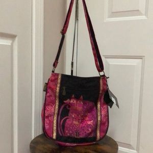 NWT Laurel Burch Cat Shoulder Carry All